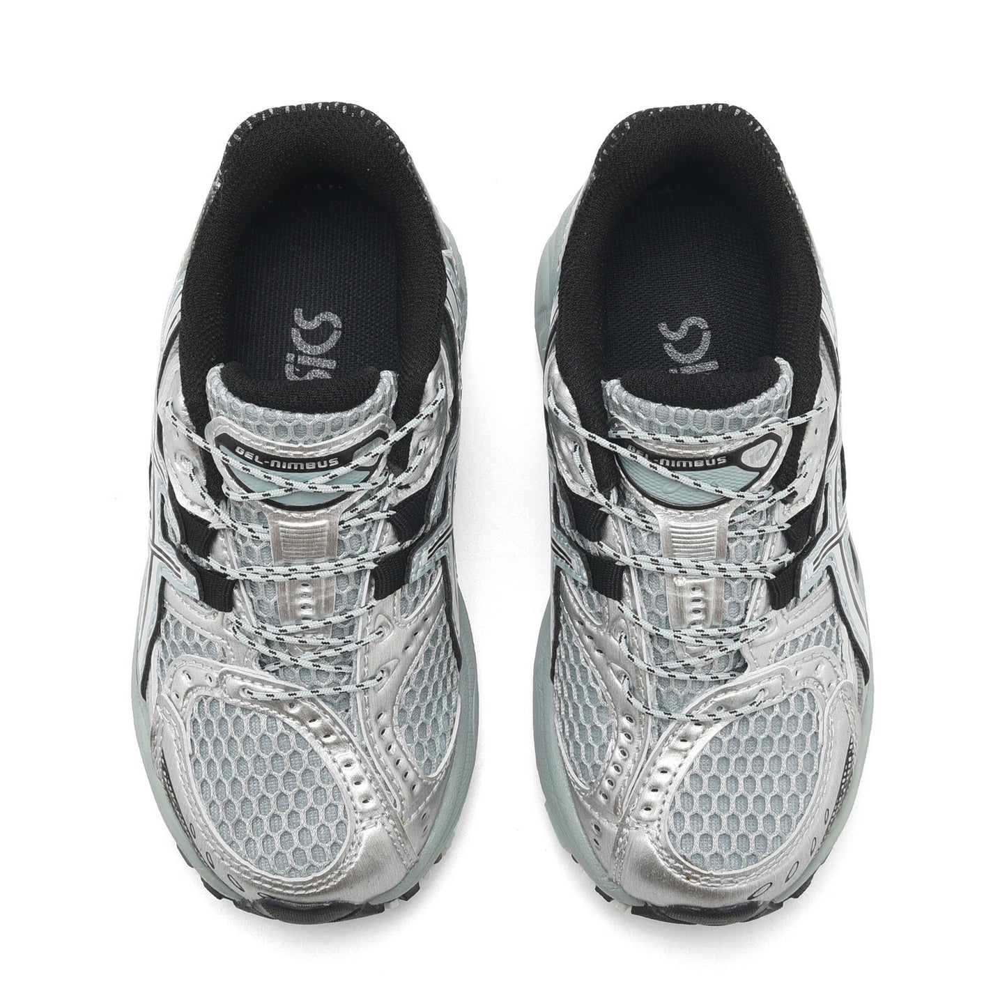 Silver, Blue, & Black Asics
