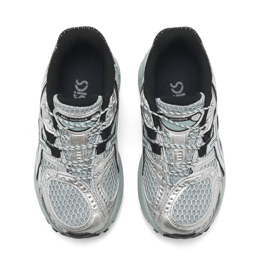 Silver, Blue, & Black Asics
